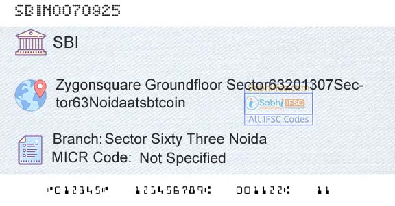 State Bank Of India Sector Sixty Three NoidaBranch 