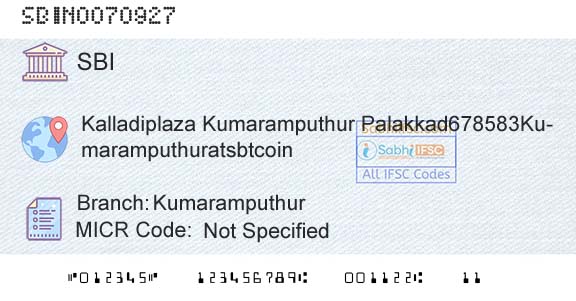 State Bank Of India KumaramputhurBranch 