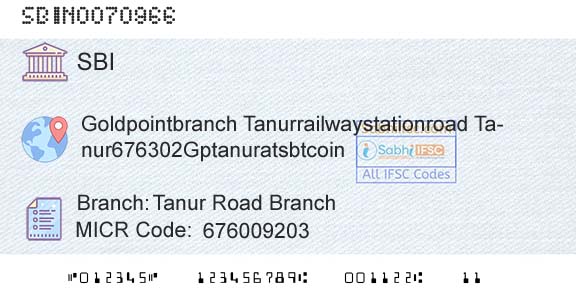 State Bank Of India Tanur Road BranchBranch 