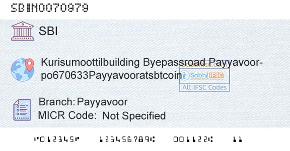 State Bank Of India PayyavoorBranch 