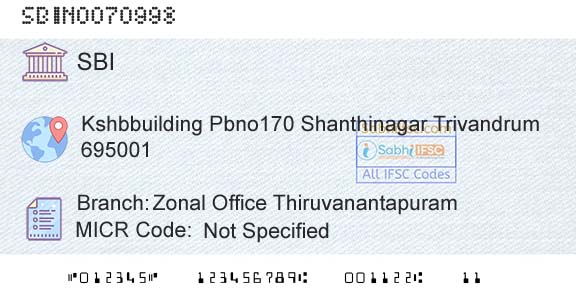 State Bank Of India Zonal Office ThiruvanantapuramBranch 