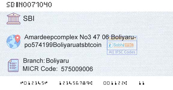 State Bank Of India BoliyaruBranch 