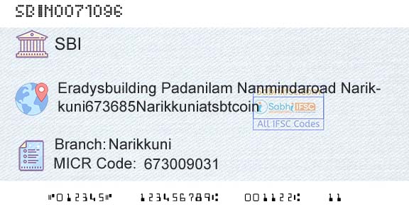 State Bank Of India NarikkuniBranch 