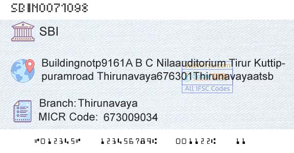 State Bank Of India ThirunavayaBranch 