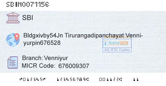 State Bank Of India VenniyurBranch 