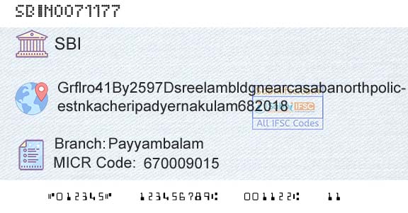State Bank Of India PayyambalamBranch 