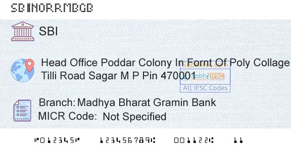 State Bank Of India Madhya Bharat Gramin BankBranch 