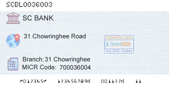 Standard Chartered Bank 31 ChowringheeBranch 