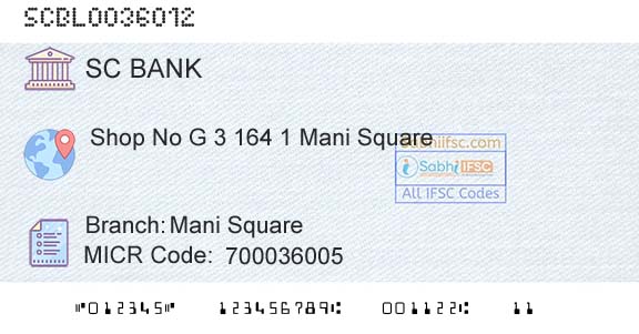 Standard Chartered Bank Mani SquareBranch 