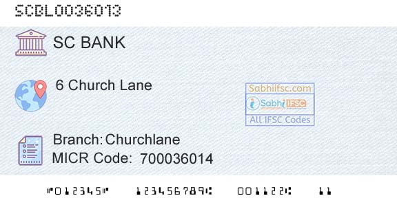Standard Chartered Bank ChurchlaneBranch 