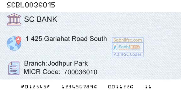 Standard Chartered Bank Jodhpur ParkBranch 