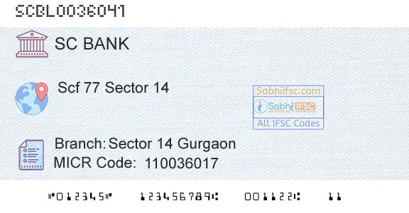 Standard Chartered Bank Sector 14 GurgaonBranch 