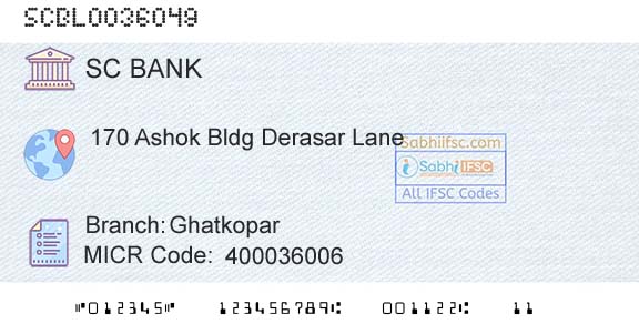 Standard Chartered Bank GhatkoparBranch 