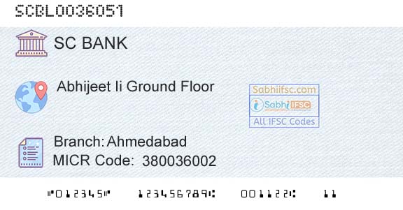 Standard Chartered Bank AhmedabadBranch 