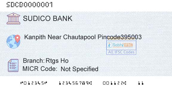 The Surat District Cooperative Bank Limited Rtgs HoBranch 
