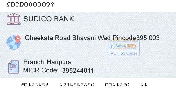 The Surat District Cooperative Bank Limited HaripuraBranch 