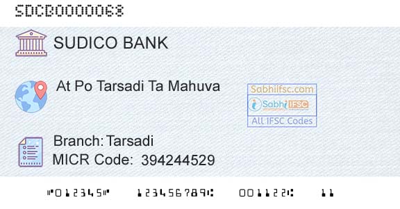 The Surat District Cooperative Bank Limited TarsadiBranch 