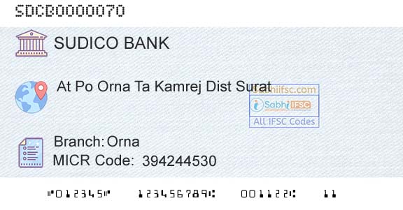 The Surat District Cooperative Bank Limited OrnaBranch 