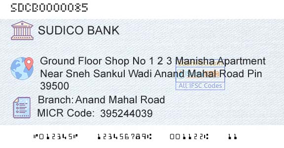 The Surat District Cooperative Bank Limited Anand Mahal RoadBranch 