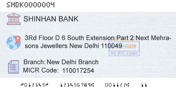 Shinhan Bank New Delhi BranchBranch 
