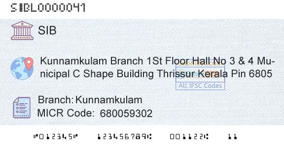 South Indian Bank KunnamkulamBranch 