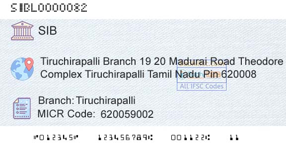 South Indian Bank TiruchirapalliBranch 