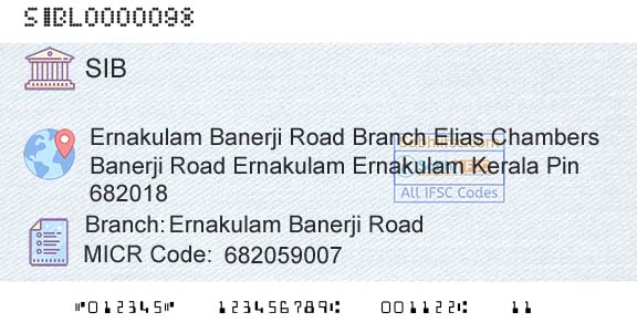 South Indian Bank Ernakulam Banerji RoadBranch 