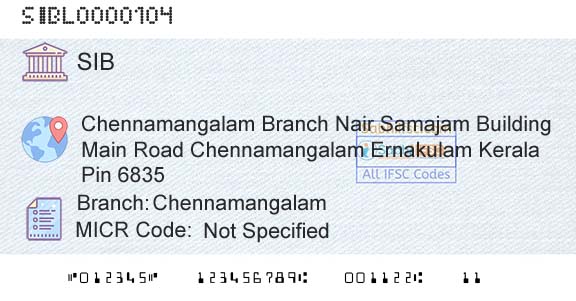 South Indian Bank ChennamangalamBranch 