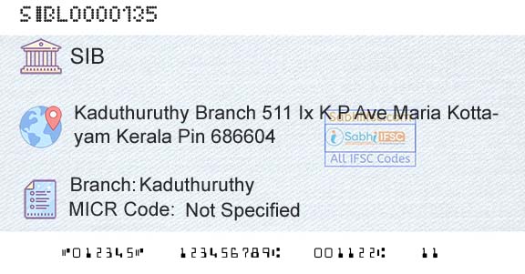 South Indian Bank KaduthuruthyBranch 