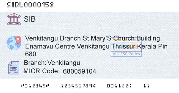 South Indian Bank VenkitanguBranch 