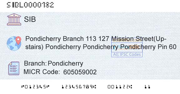 South Indian Bank PondicherryBranch 