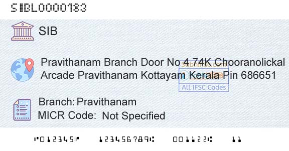 South Indian Bank PravithanamBranch 