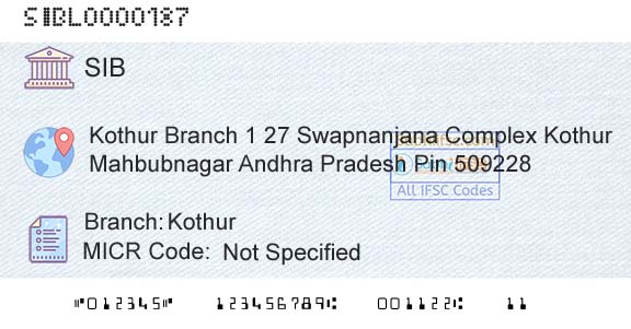 South Indian Bank KothurBranch 