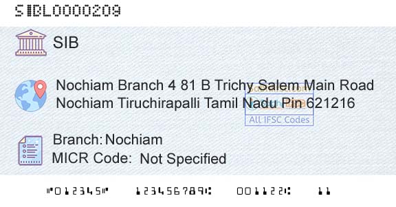 South Indian Bank NochiamBranch 