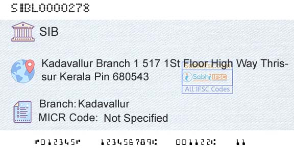 South Indian Bank KadavallurBranch 