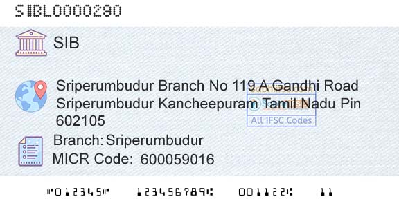 South Indian Bank SriperumbudurBranch 