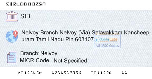 South Indian Bank NelvoyBranch 