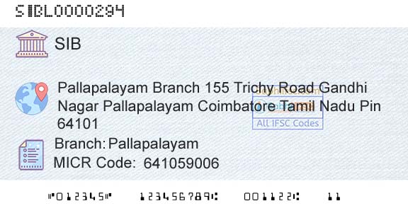South Indian Bank PallapalayamBranch 