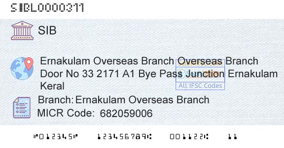 South Indian Bank Ernakulam Overseas Branch Branch 