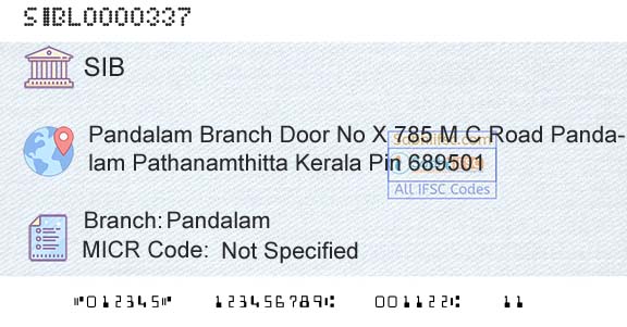 South Indian Bank PandalamBranch 