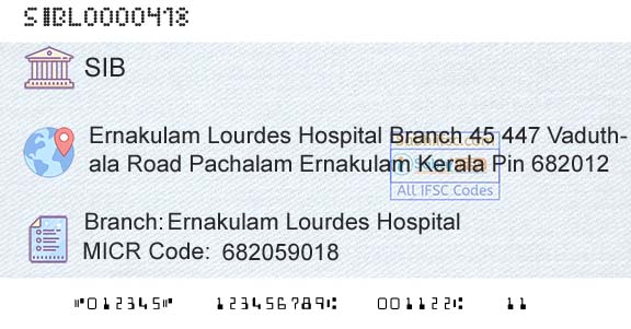 South Indian Bank Ernakulam Lourdes HospitalBranch 