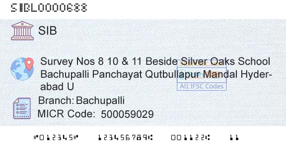 South Indian Bank BachupalliBranch 