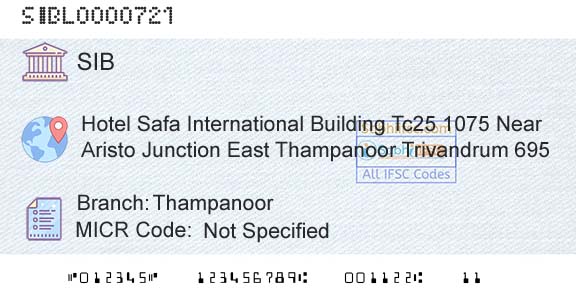 South Indian Bank ThampanoorBranch 