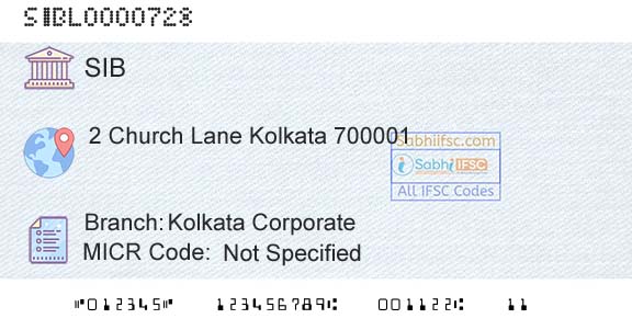 South Indian Bank Kolkata CorporateBranch 