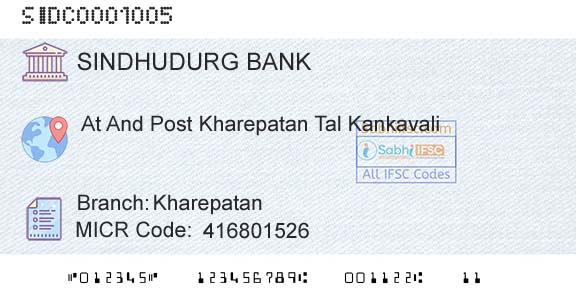 The Sindhudurg District Central Coop Bank Ltd KharepatanBranch 