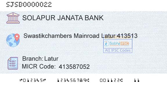 Solapur Janata Sahakari Bank Limited LaturBranch 