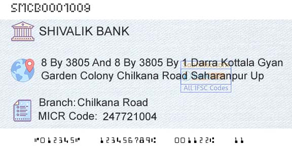 Shivalik Mercantile Co Operative Bank Ltd Chilkana RoadBranch 