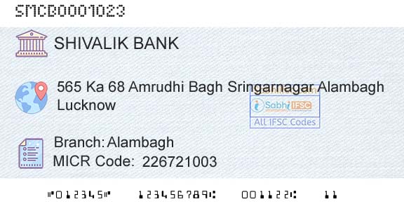 Shivalik Mercantile Co Operative Bank Ltd AlambaghBranch 
