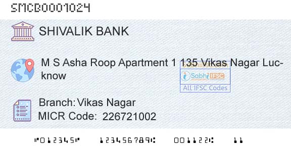Shivalik Mercantile Co Operative Bank Ltd Vikas NagarBranch 