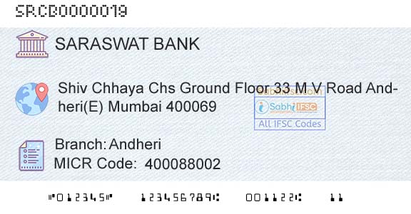 Saraswat Cooperative Bank Limited AndheriBranch 